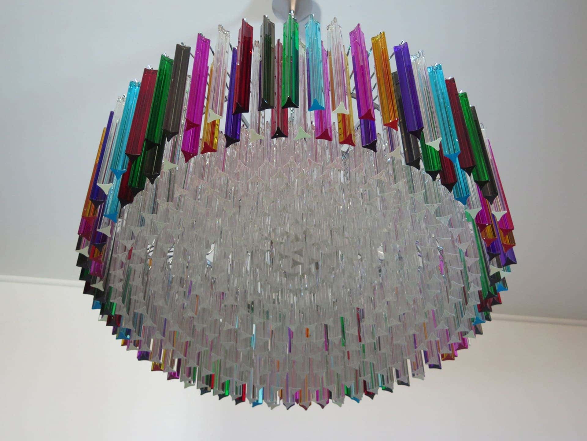 Murano Chandelier – Triedri Round – 391 prisms – Multi