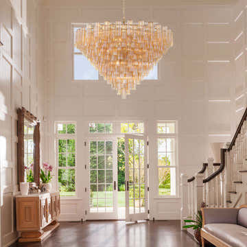 Addis Murano Glass 40 Light Chandelier 62" W