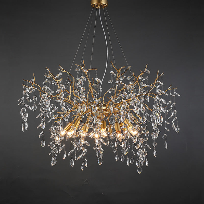 Crystal Raindrop Branch Chandelier