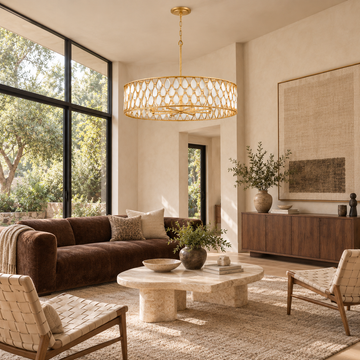 Esty 8 Light 38" Wide Drum Chandelier