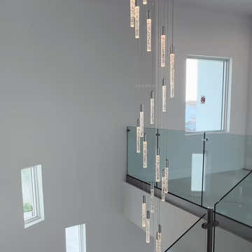 Sparkling Night Cylinder Chandelier // 9 Light
