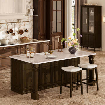 Custom Stone Kitchen Island