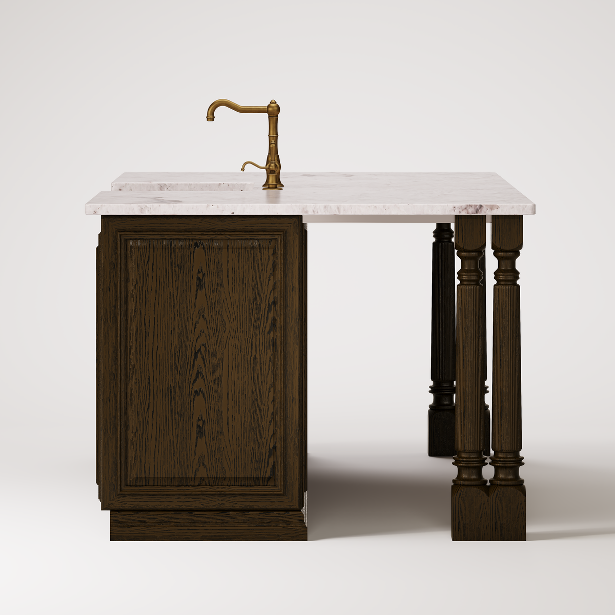 Custom Stone Kitchen Island