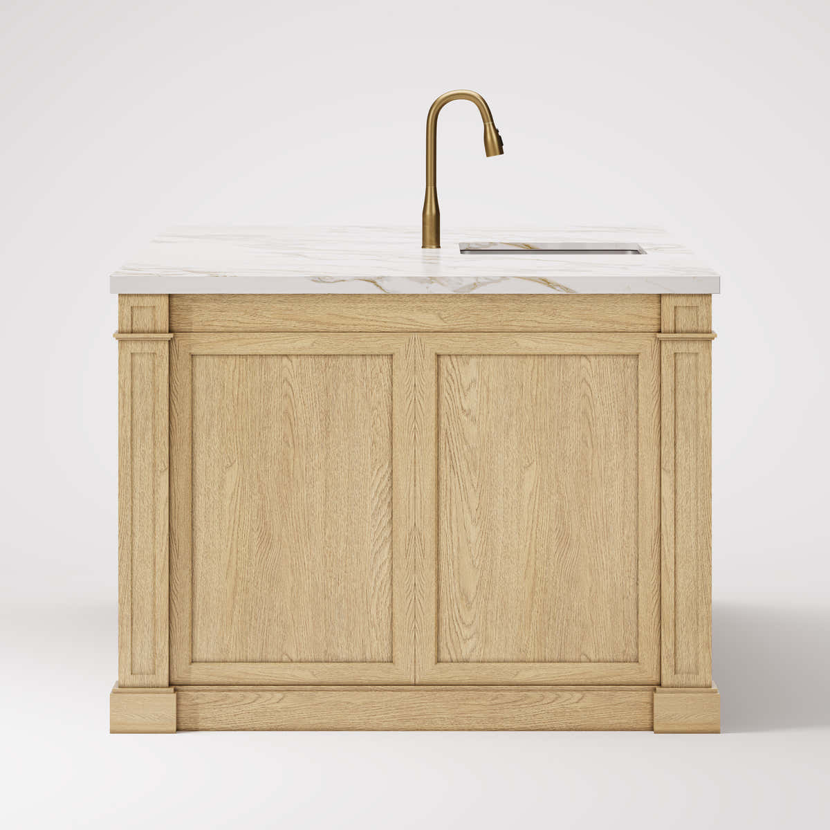 Custom Stone Kitchen Island
