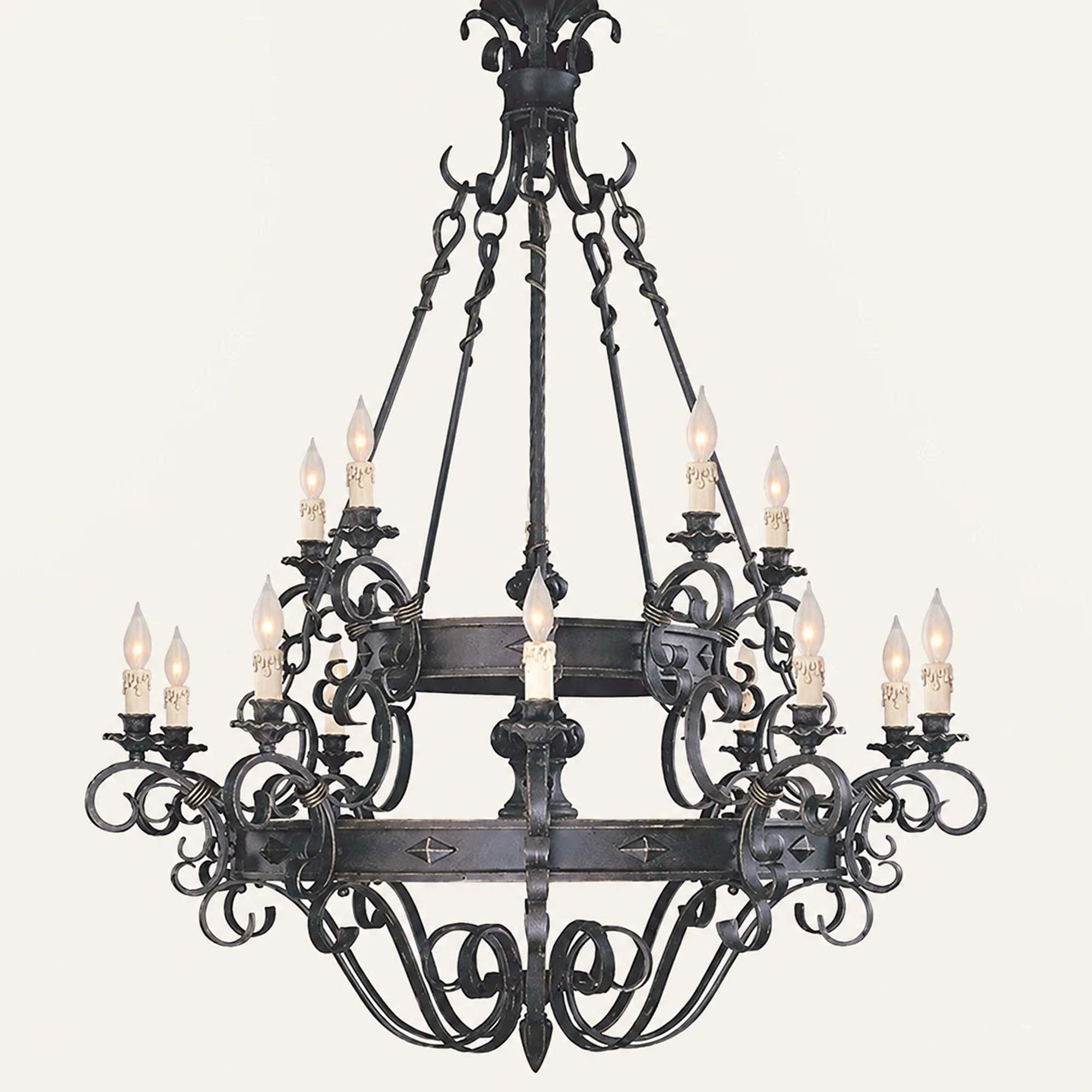 Vintage Iron Simple Candle Art Chandelier