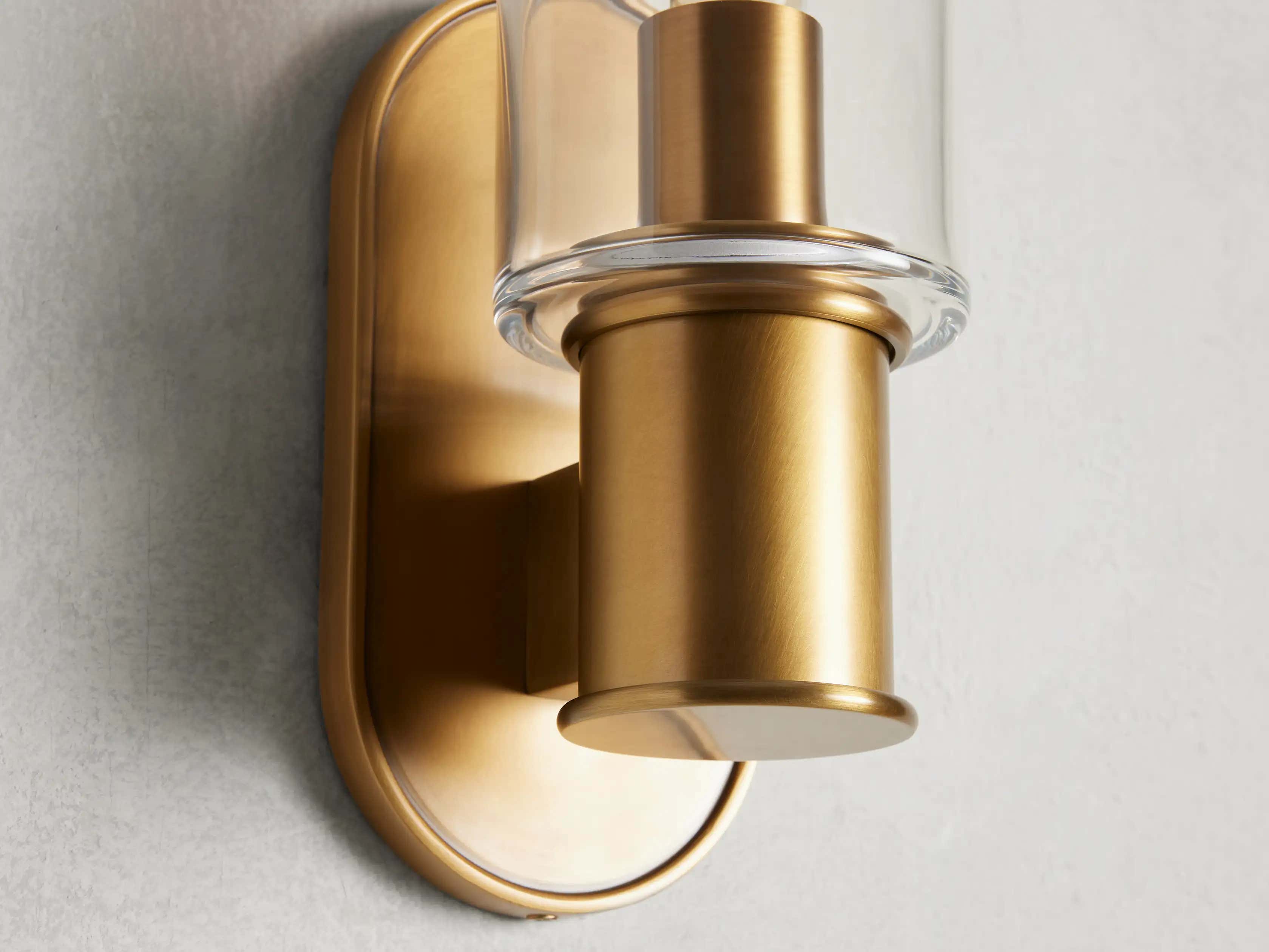 Harrlin Sconce in Clear Brass
