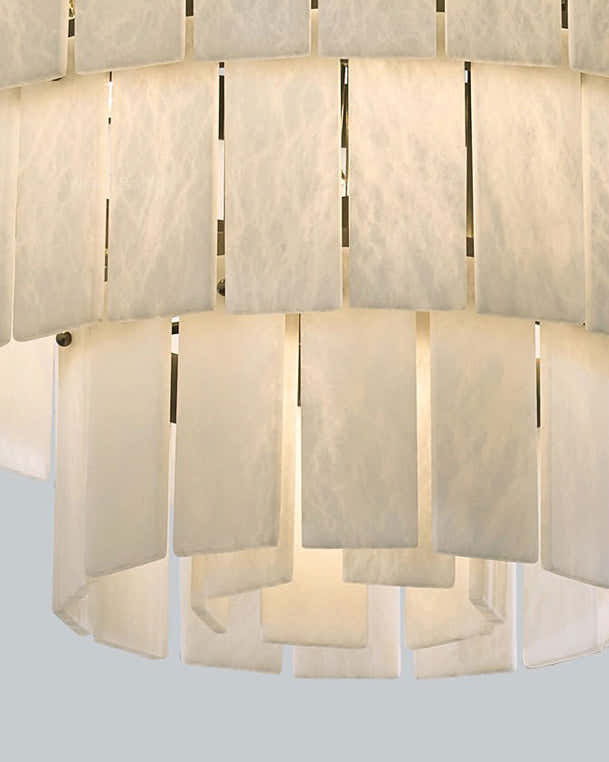 Tiered Alabaster Staircase Chandelier