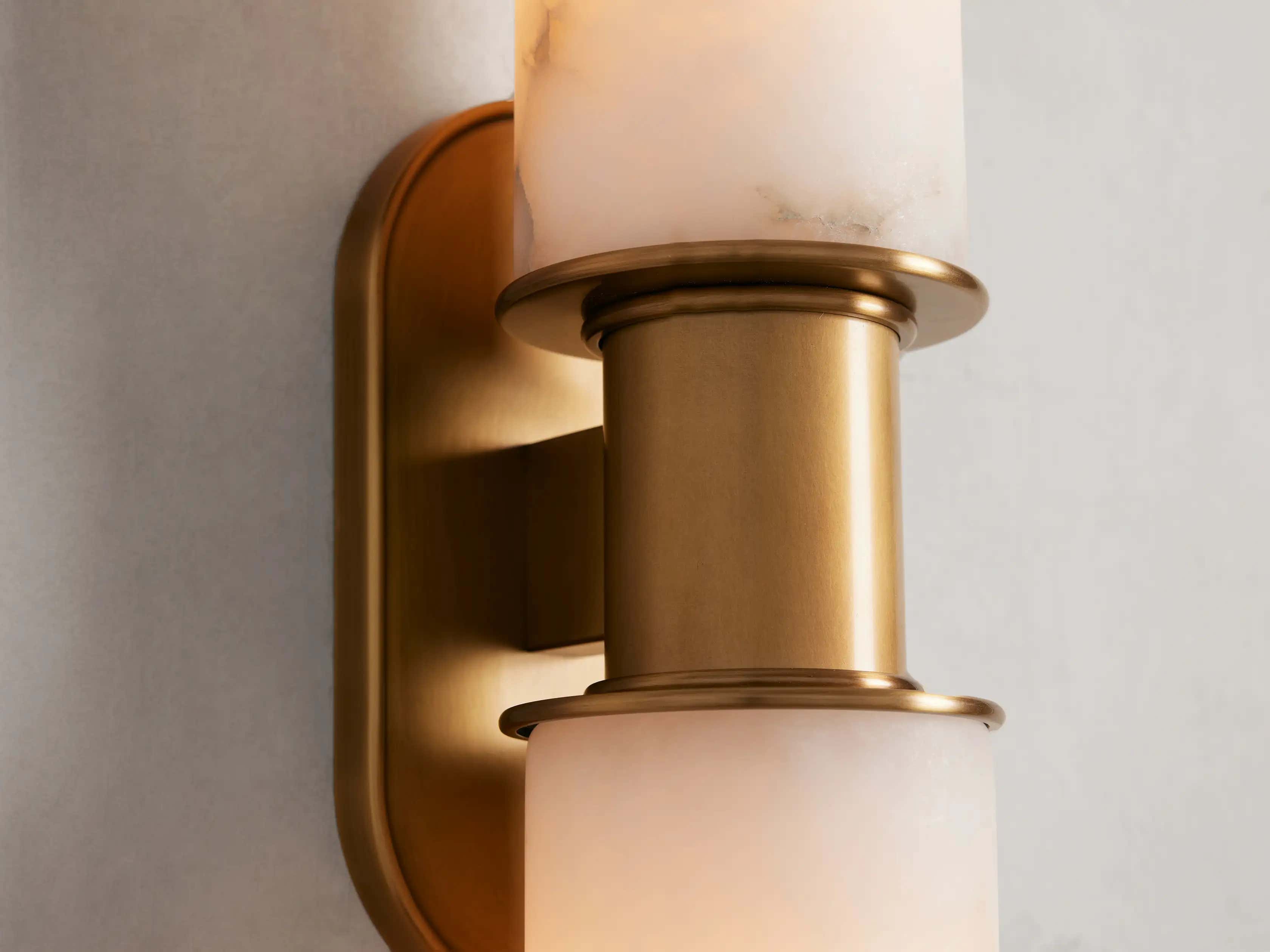 Harrlin Double Sconce in Alabaster
