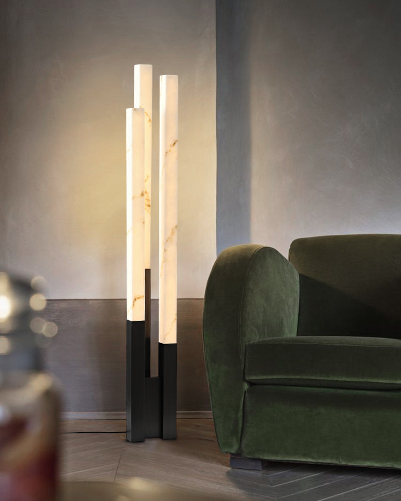 Modern Soft Glow LED Alabaster High Standing Floor Lamp