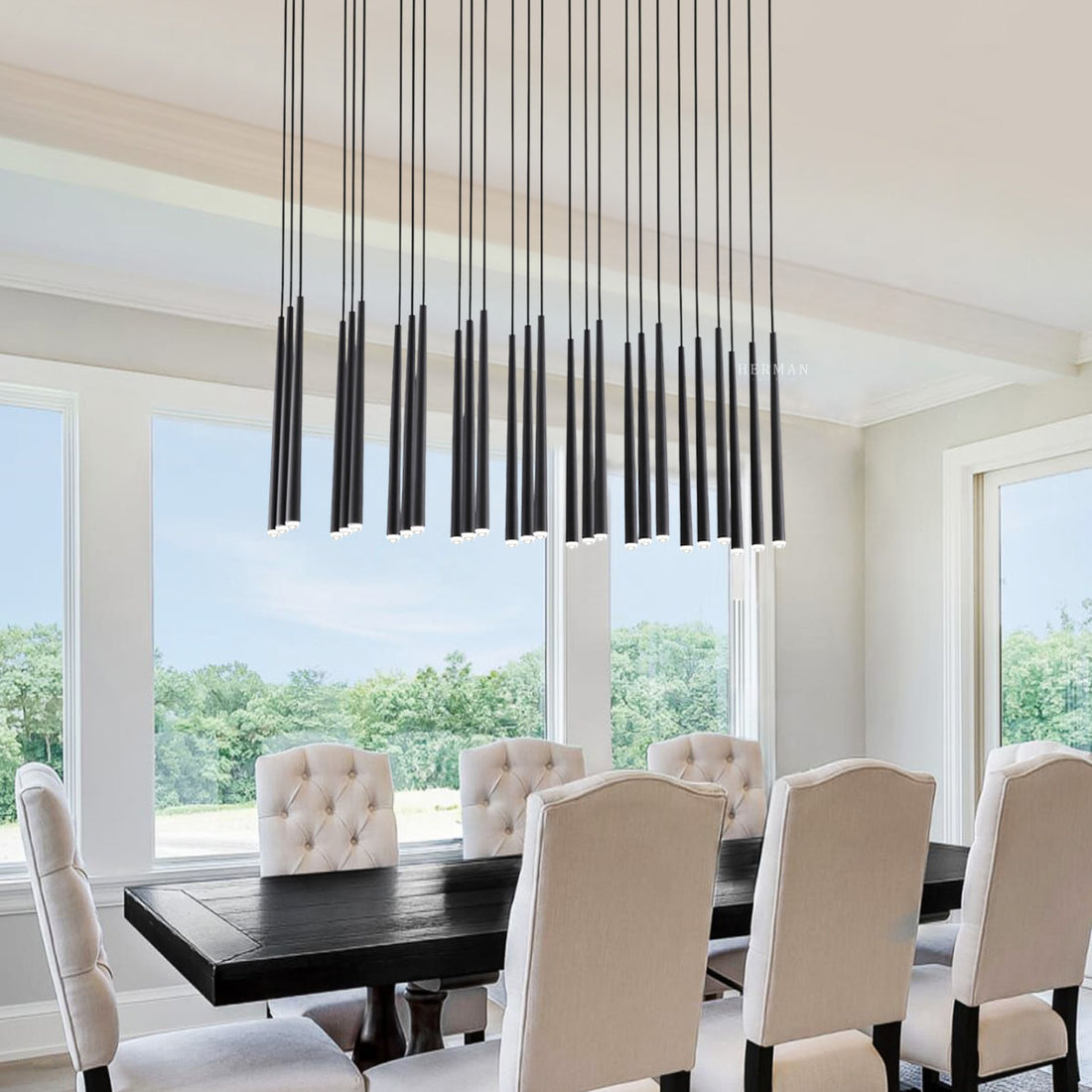 Noland 27-Light Linear Chandelier 48"