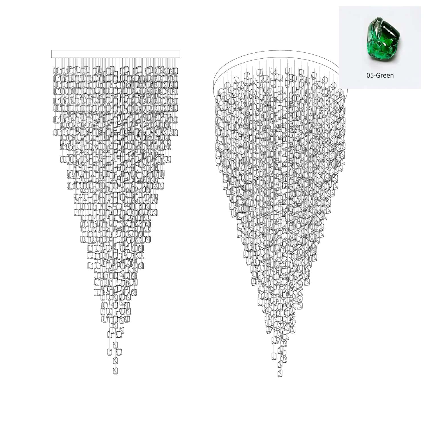 Crystal Stone Chandelier