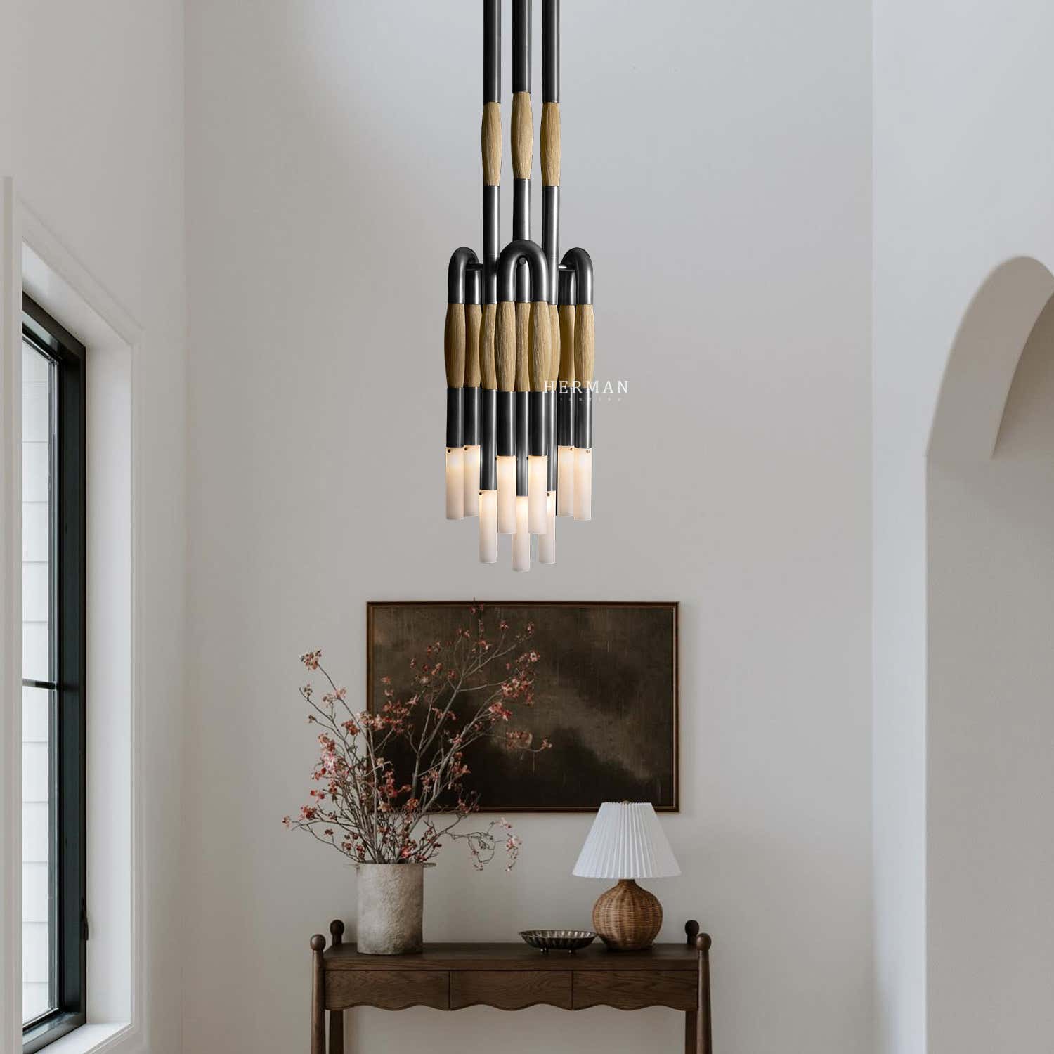 Heritage Horsehair 9-Light Pendant