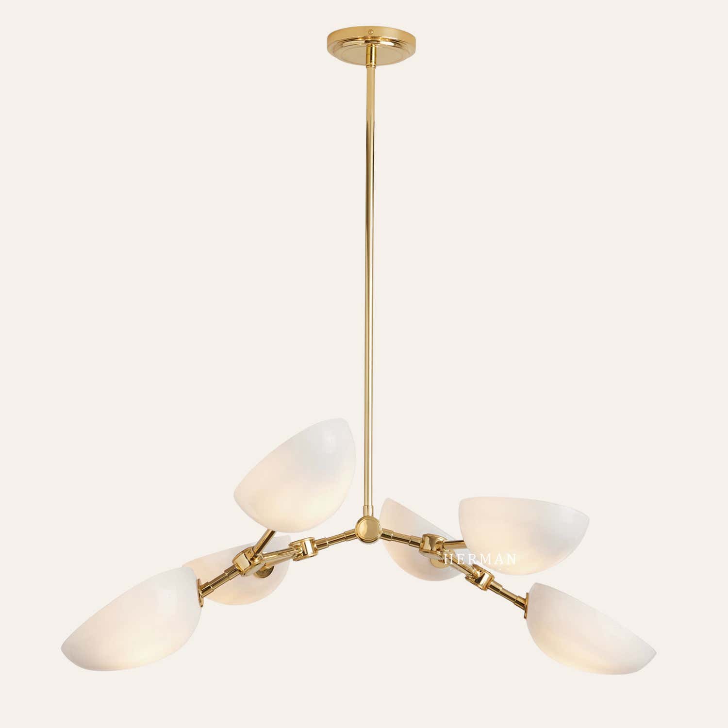 Argus Glass Chandelier 32" Width