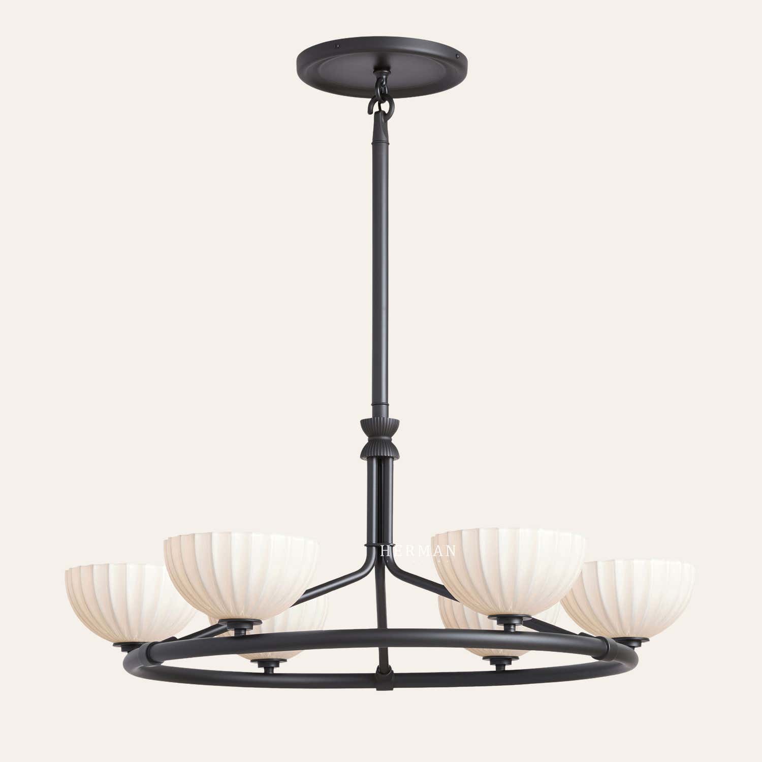 Enzo 36" Glass Round Chandelier