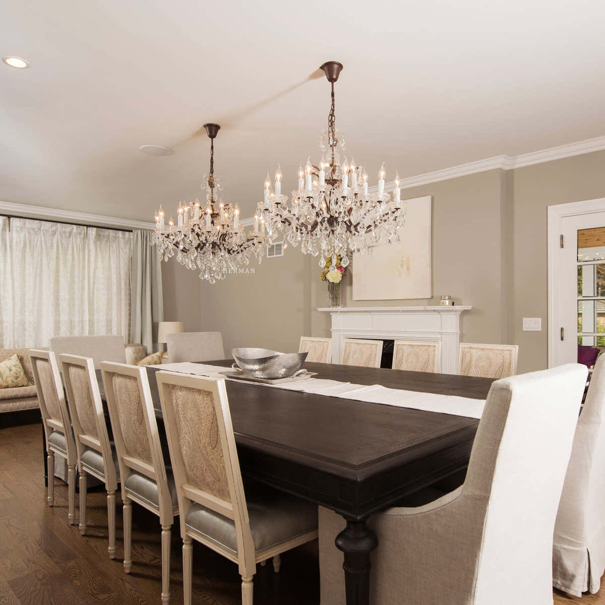 Rocaille Iron & Crystal Chandelier