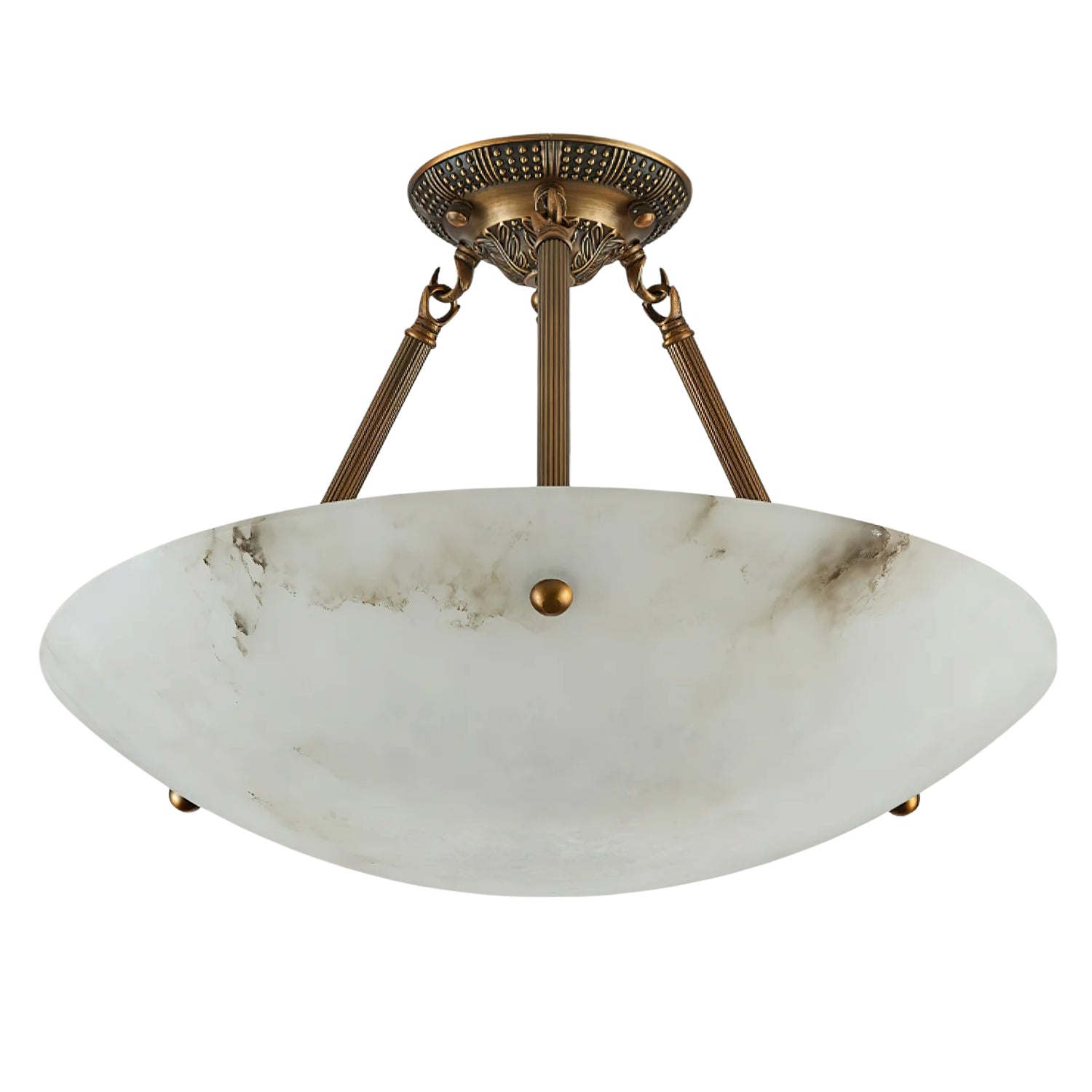 Vintage Round Alabaster Ceiling Lamps
