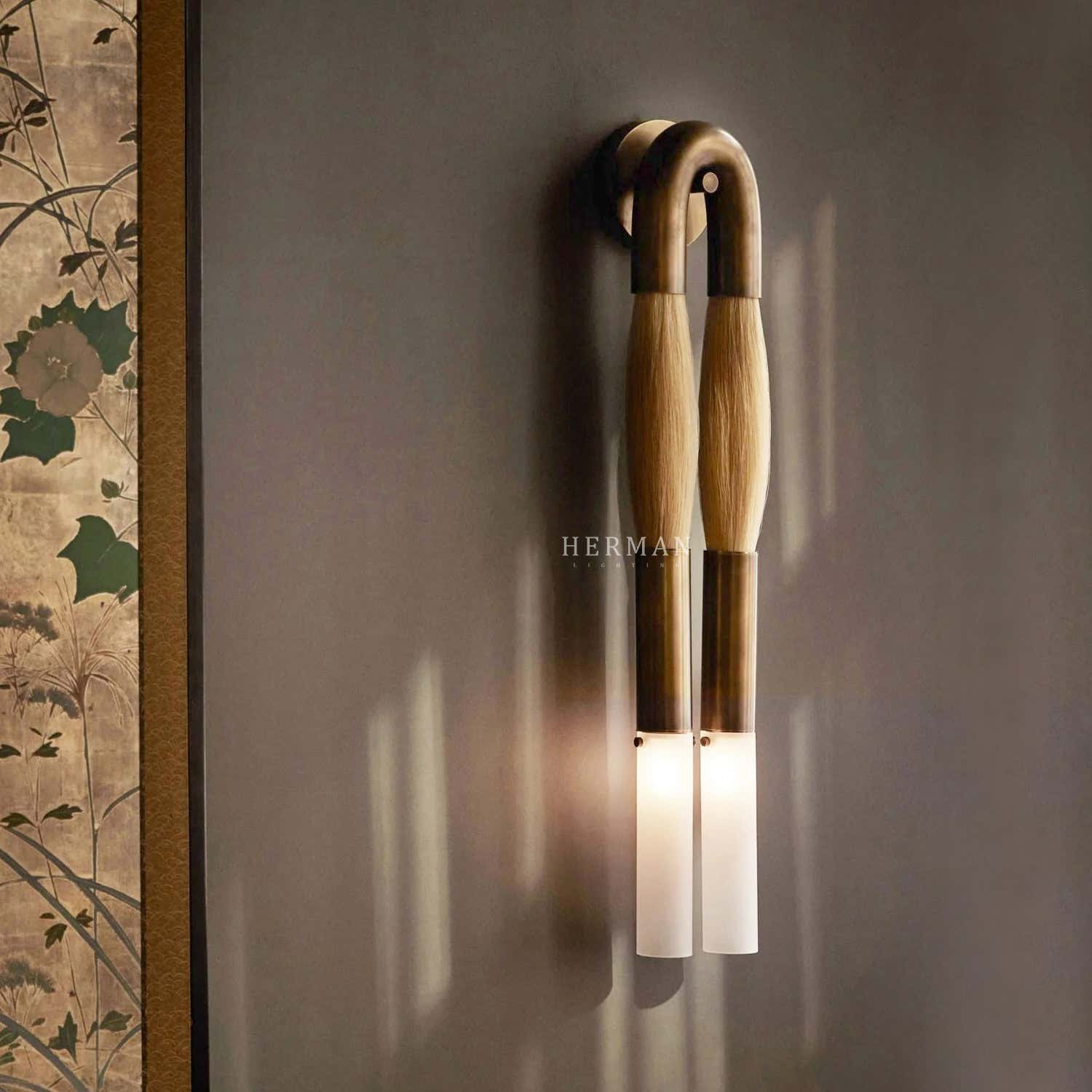 Double Head Antonia Horsehair Sconce