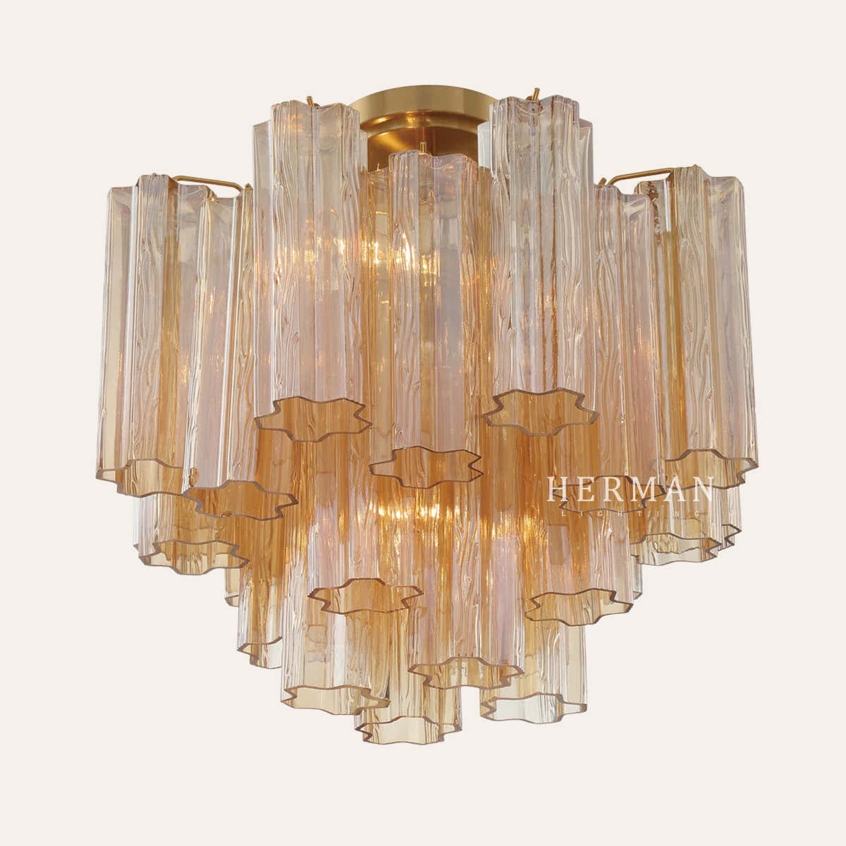 Addis Murano Glass Semi-Flush Ceiling Mount 17''W