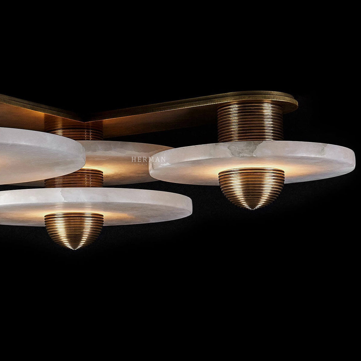 Median Alabaster Flush mount - 4 Surface