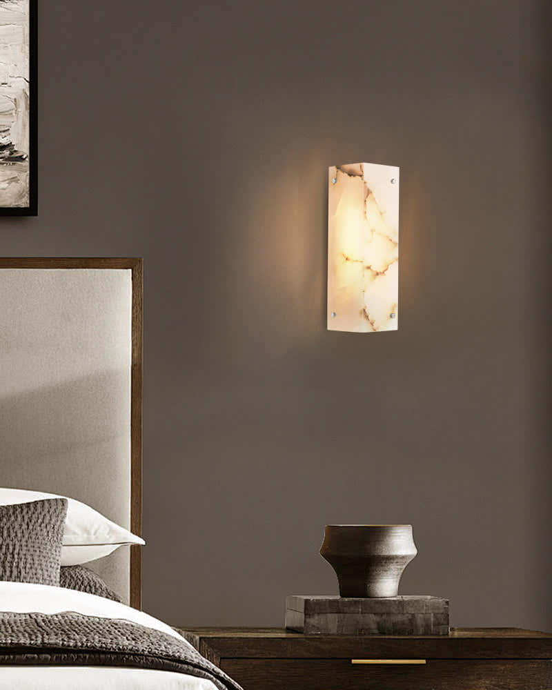 Reynard Alabaster Grand Wall Sconce Light Fixture 13"H 25"H