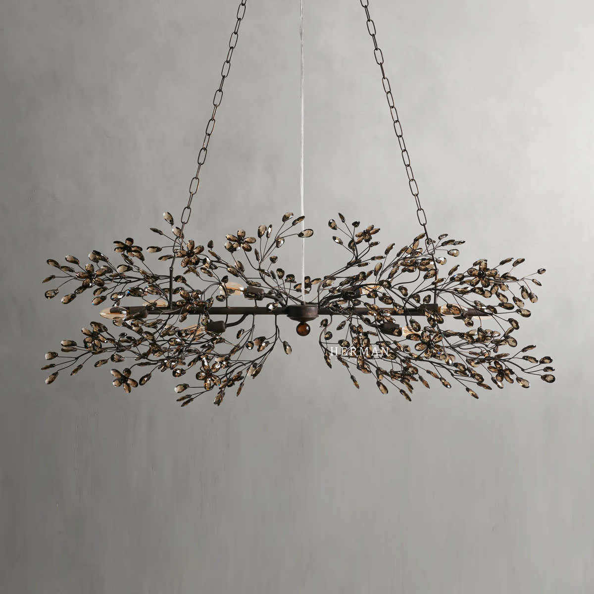 Fiore Colored Linear Chandelier 43" 51" 68"