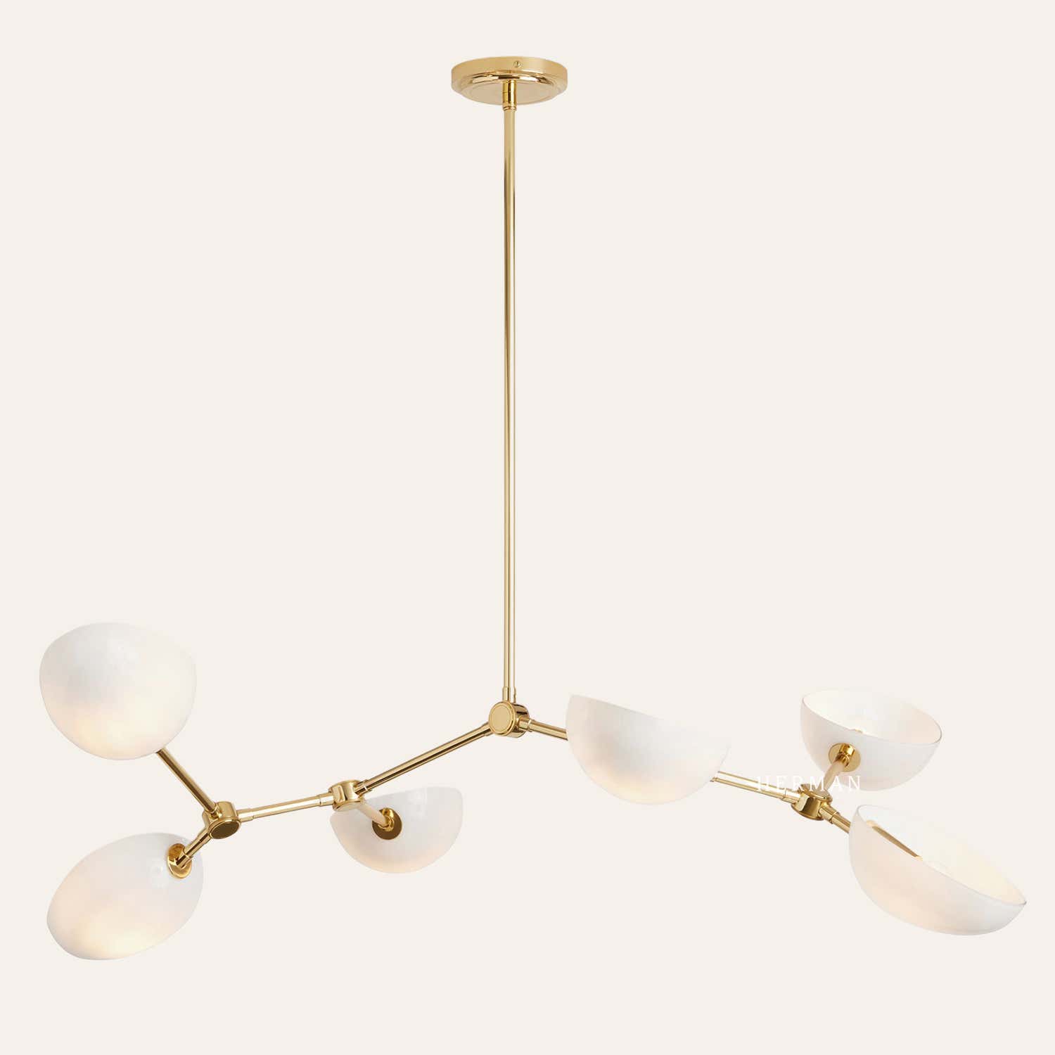 Argus Glass Chandelier 45" Width