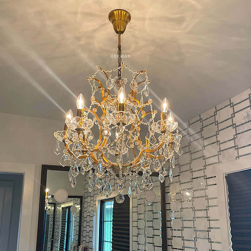 Rocaille Iron & Crystal Chandelier
