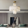 Spain Alabaster Round Modern Chandeliers