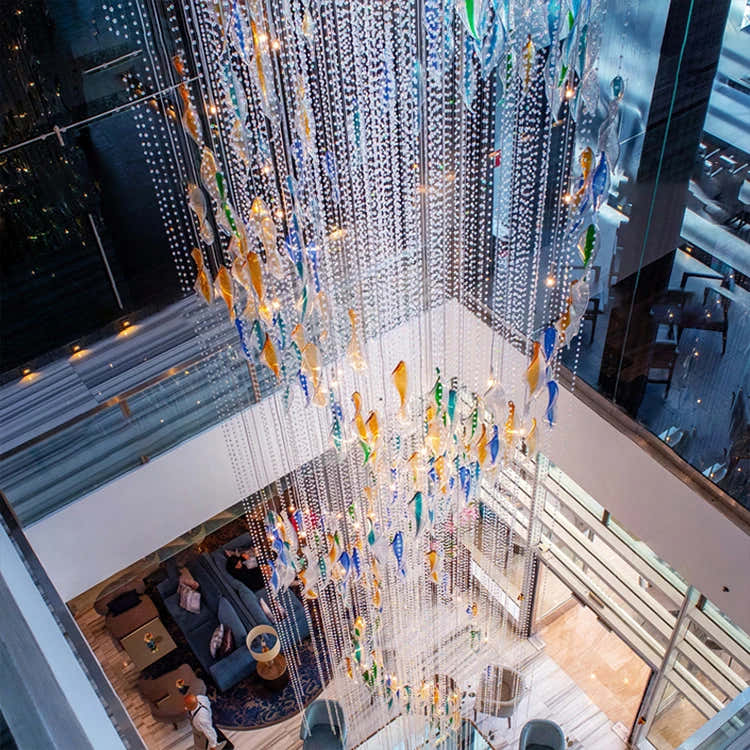 Professional Factory Decor Villa Business Center Modern Hotel Led Chandelier Light
