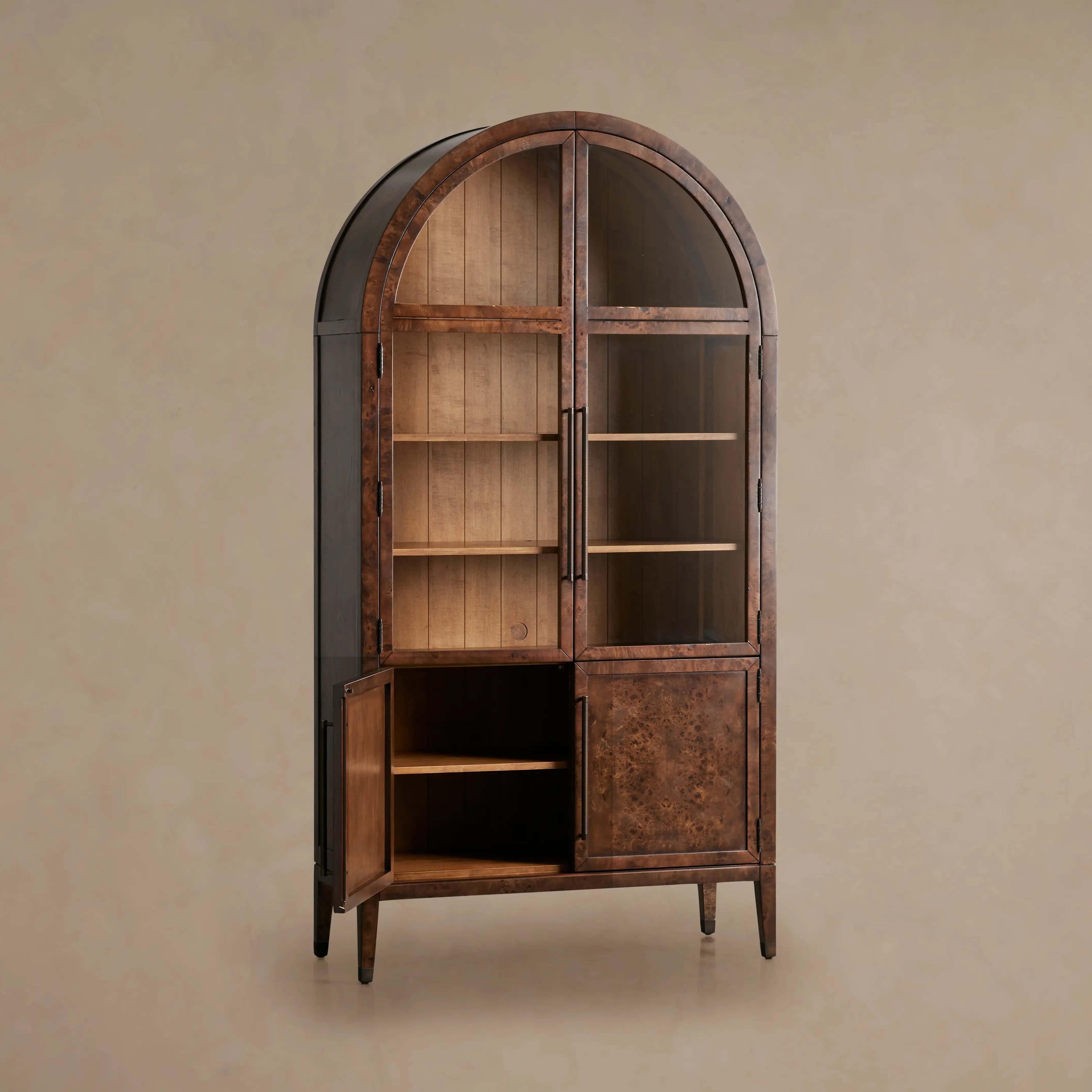 Hattie Burl Glass Cabinet