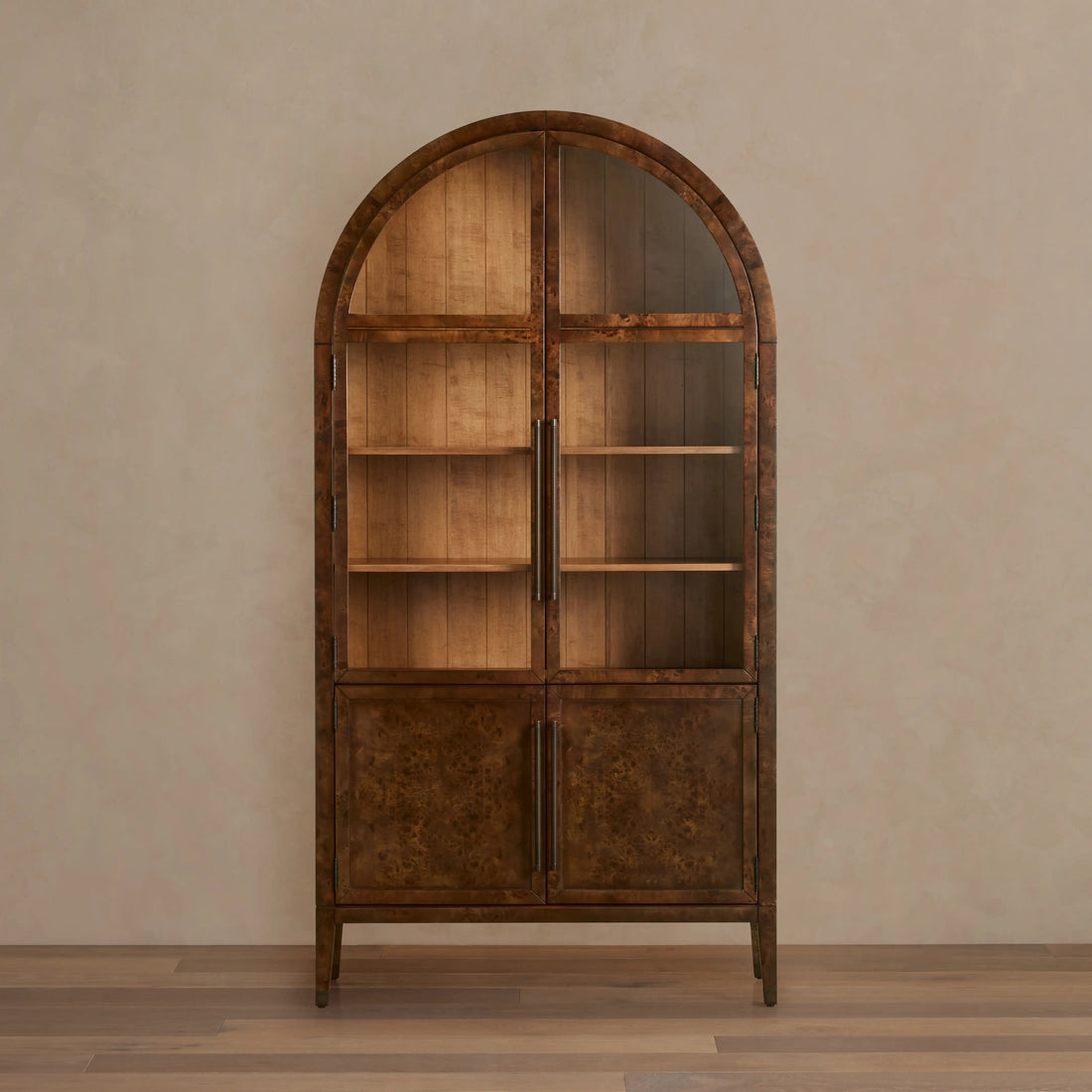 Hattie Burl Glass Cabinet