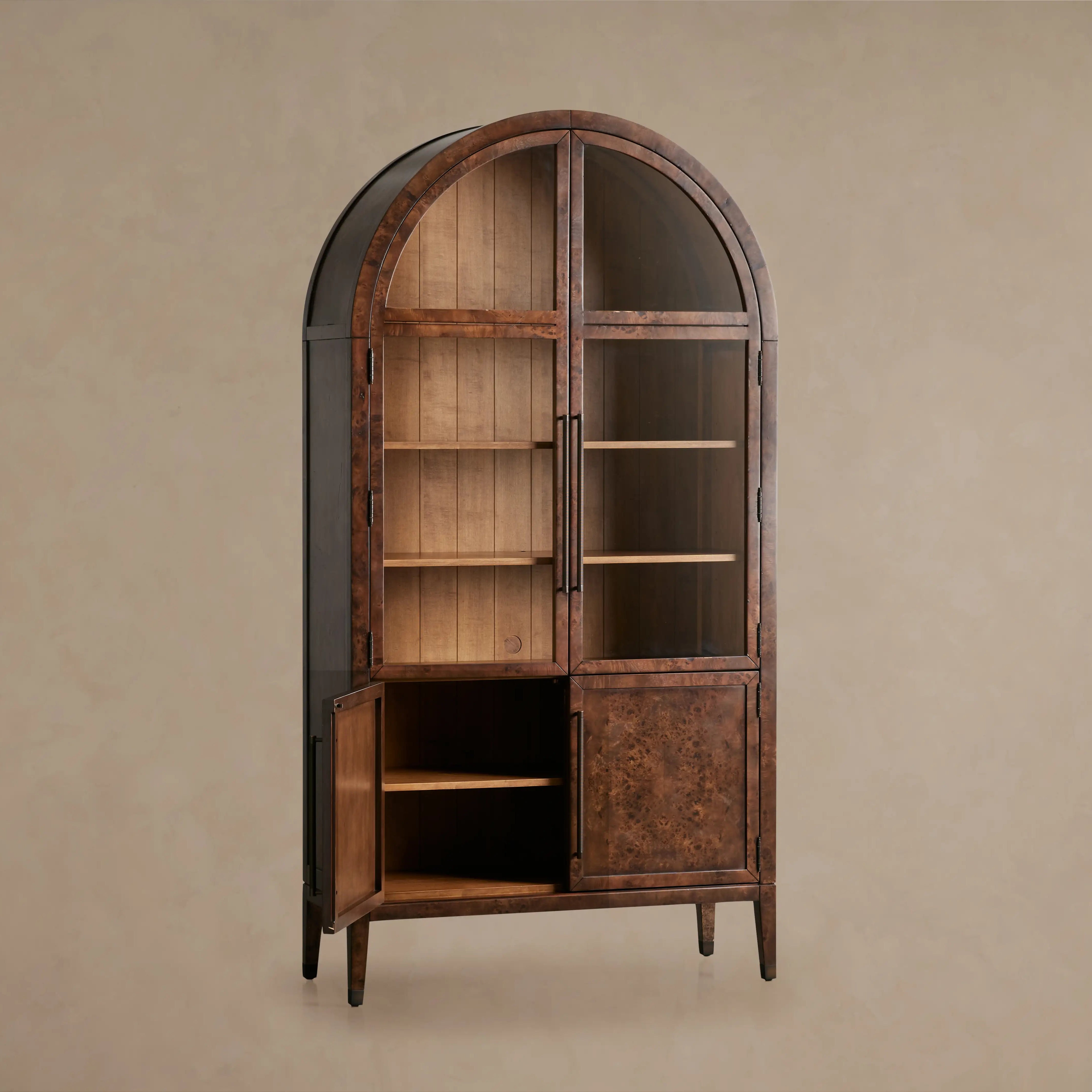 Hattie Burl Glass Cabinet