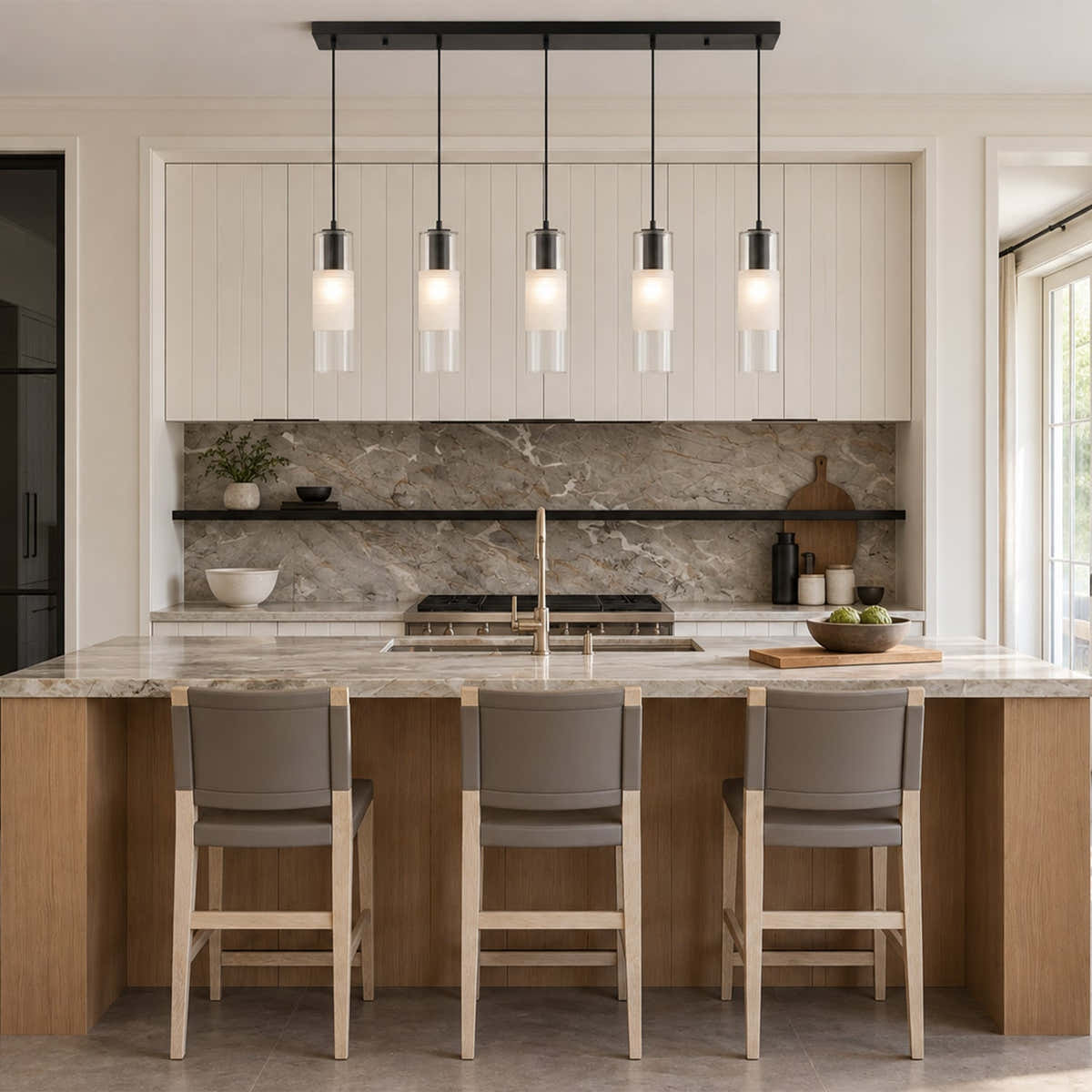 Leton 5 Light 42" Wide Linear Chandelier