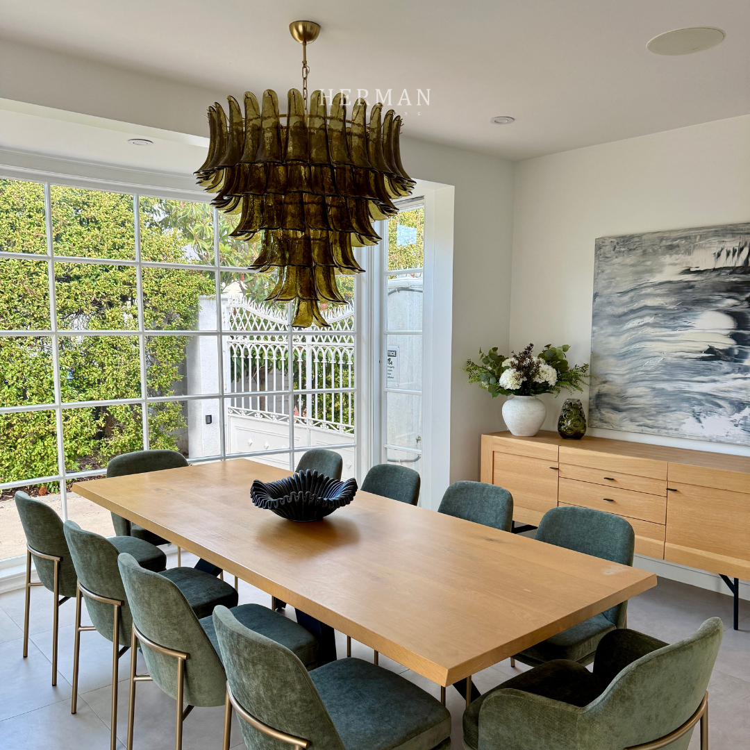 Green Petalo Murano Chandelier