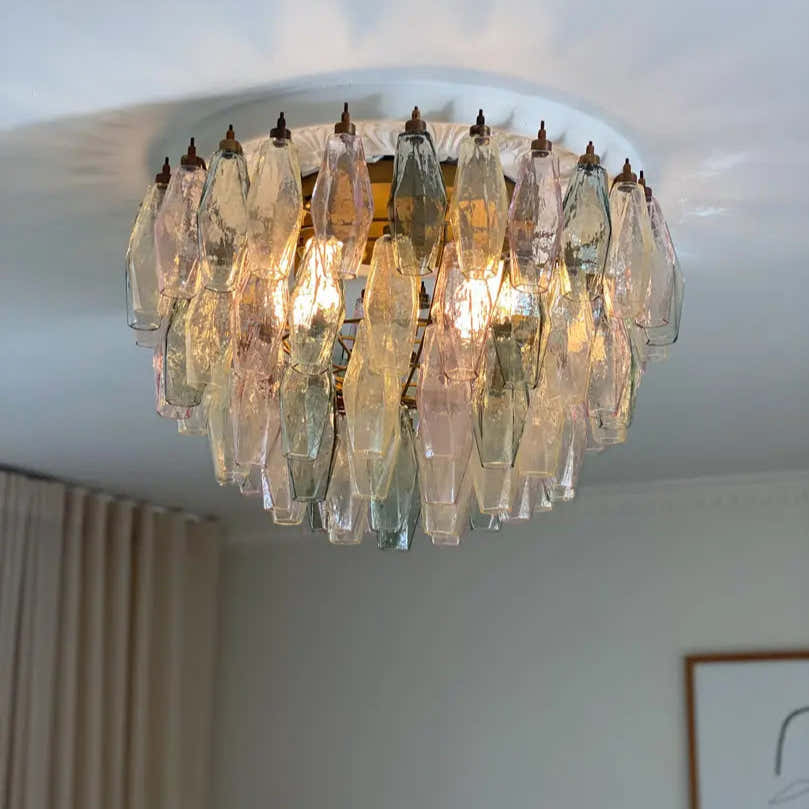 Murano Chandelier – Poliedri – 84 glasses – Multi