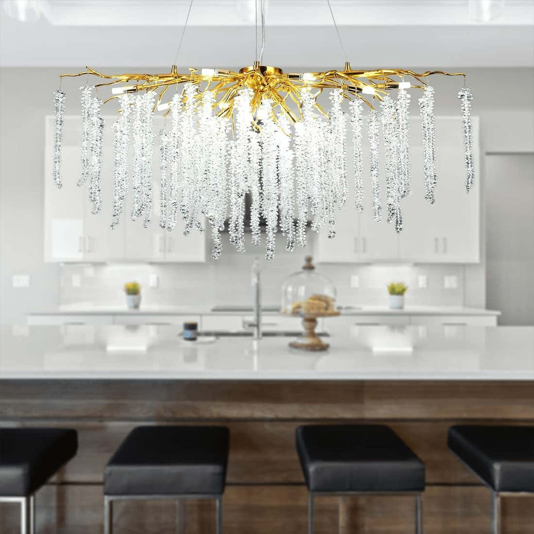 Vinery Tree Branch Crystal Chandelier L45"