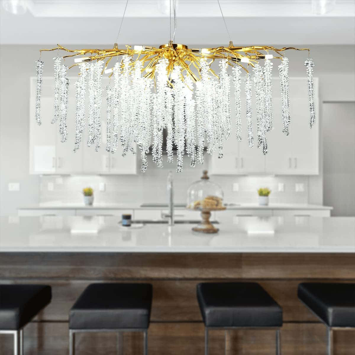 Vinery Tree Branch Crystal Chandelier L45"