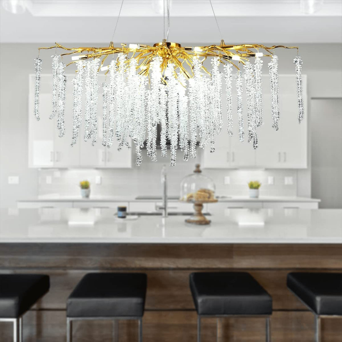 Vinery Tree Branch Crystal Chandelier L45"