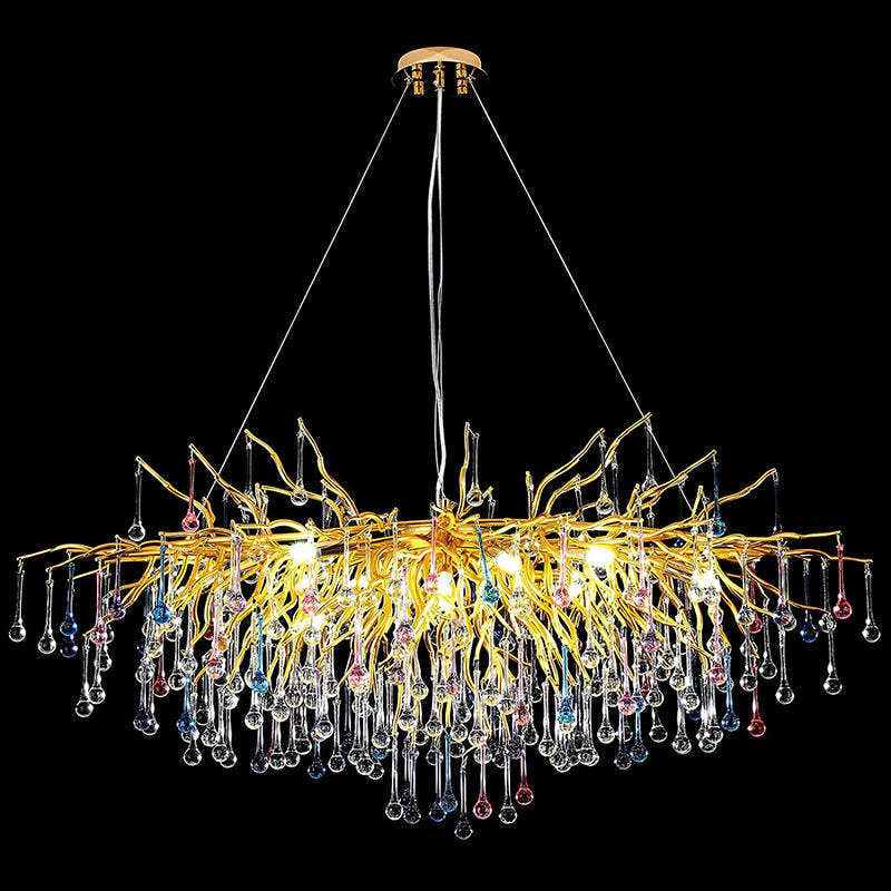 Crystal Branch Raindrop Chandelier