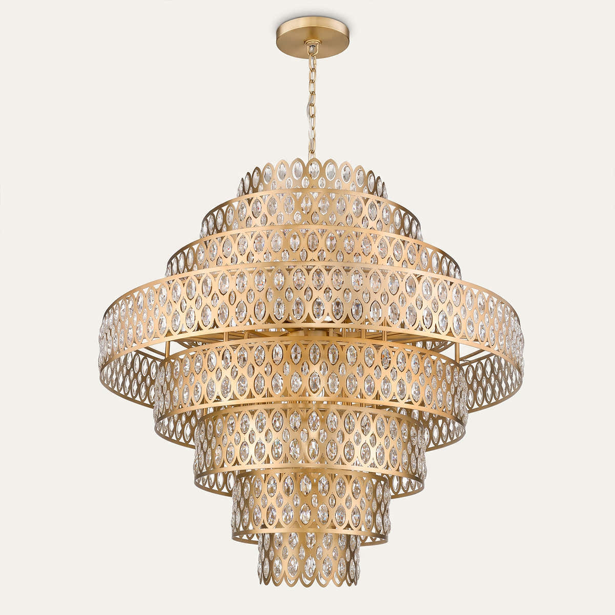 Deeley 25 Light 45" Wide Crystal Waterfall Chandelier