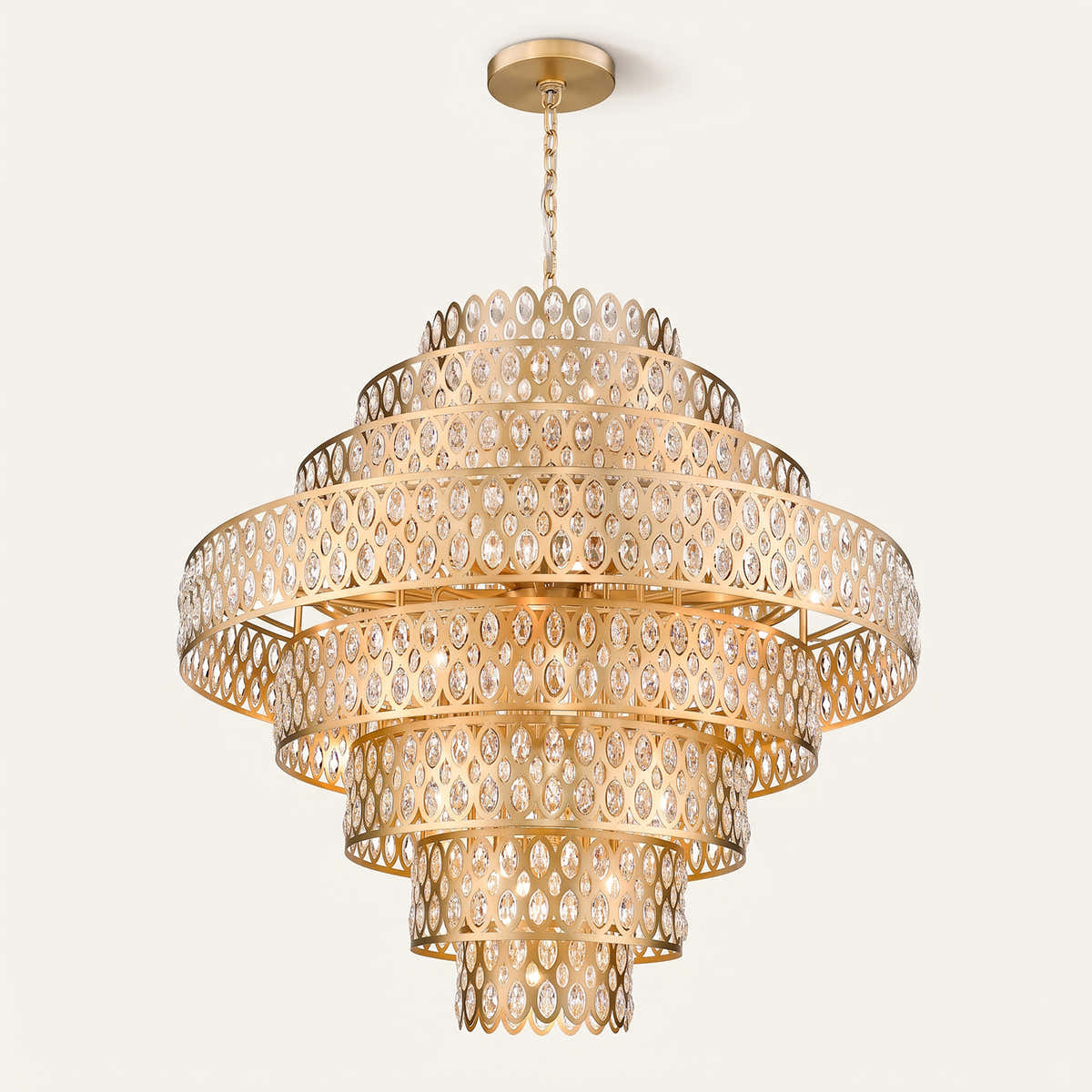 Deeley 25 Light 45" Wide Crystal Waterfall Chandelier