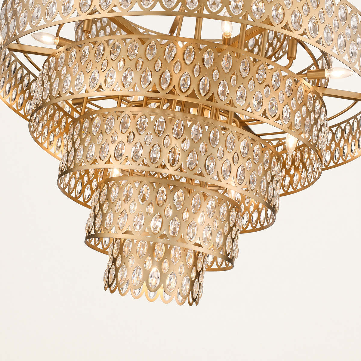 Deeley 25 Light 45" Wide Crystal Waterfall Chandelier