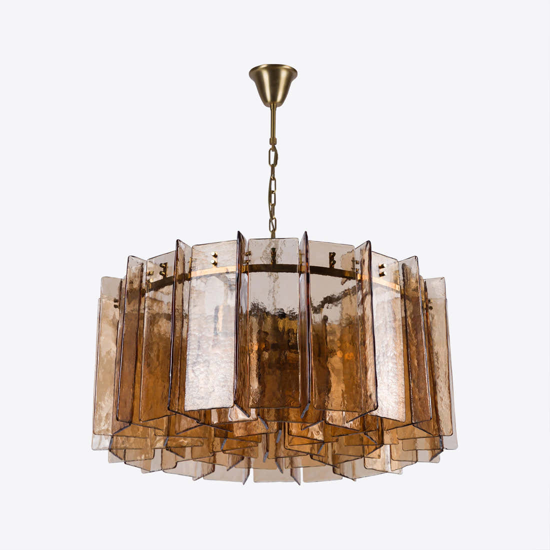 Berlin Chandelier Amber Glass 35" W 47" W