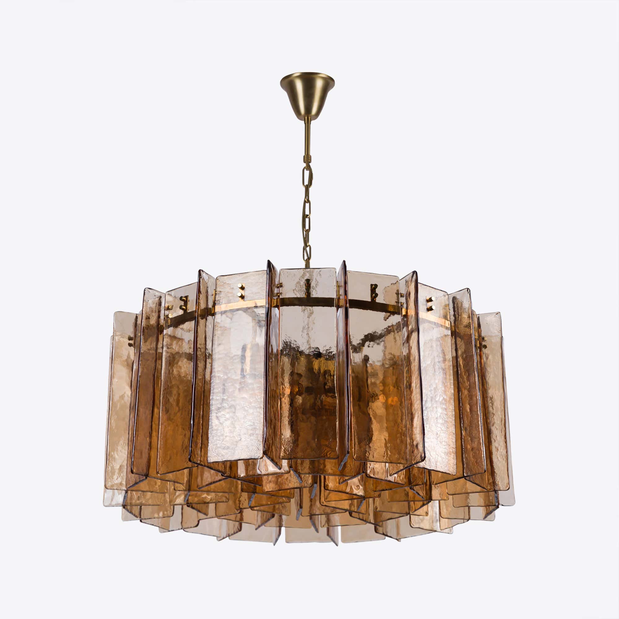 Berlin Chandelier Amber Glass 35" W 47" W
