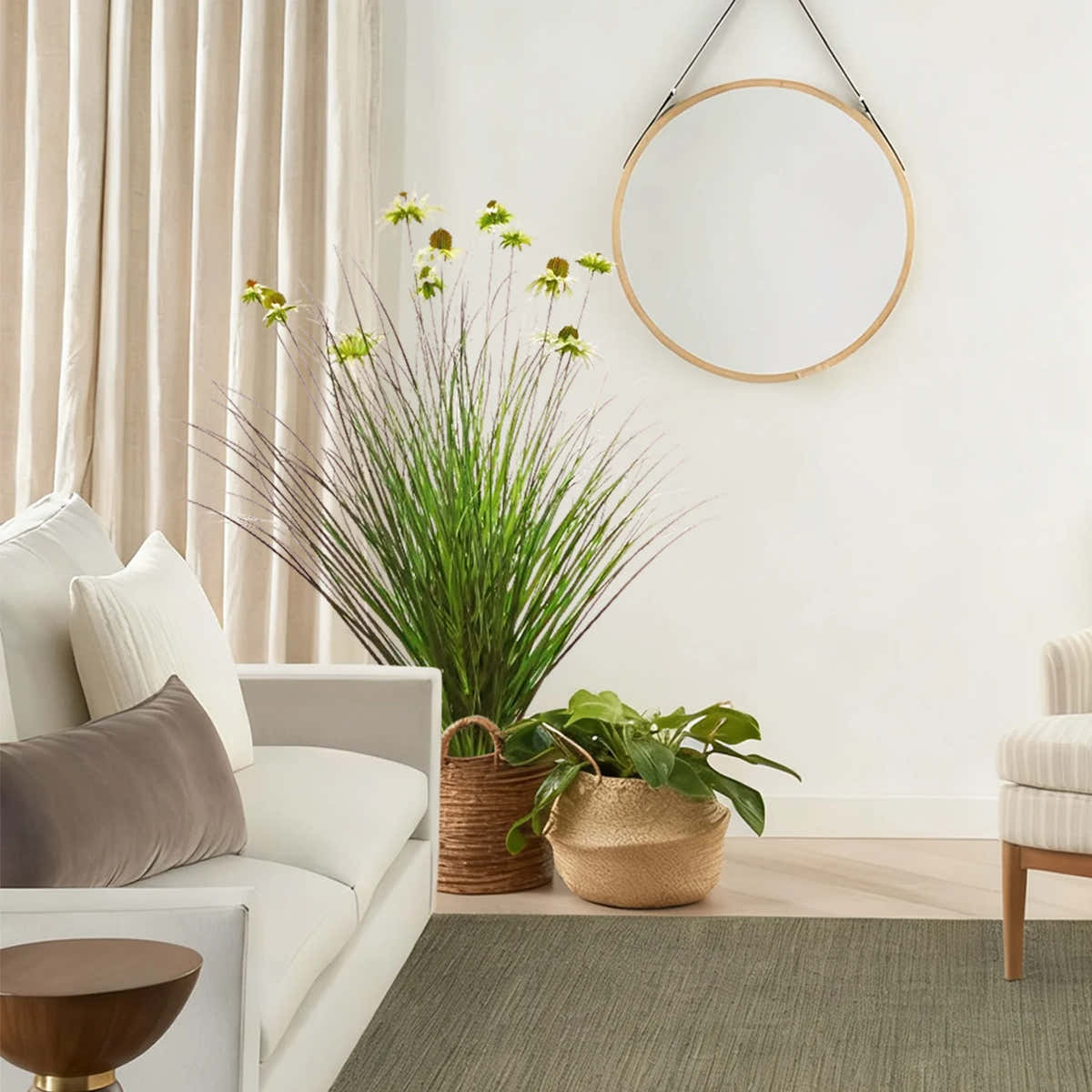 $1000+ Purchase Gift | Artificial 11-Head Chrysanthemum Spray 47"H