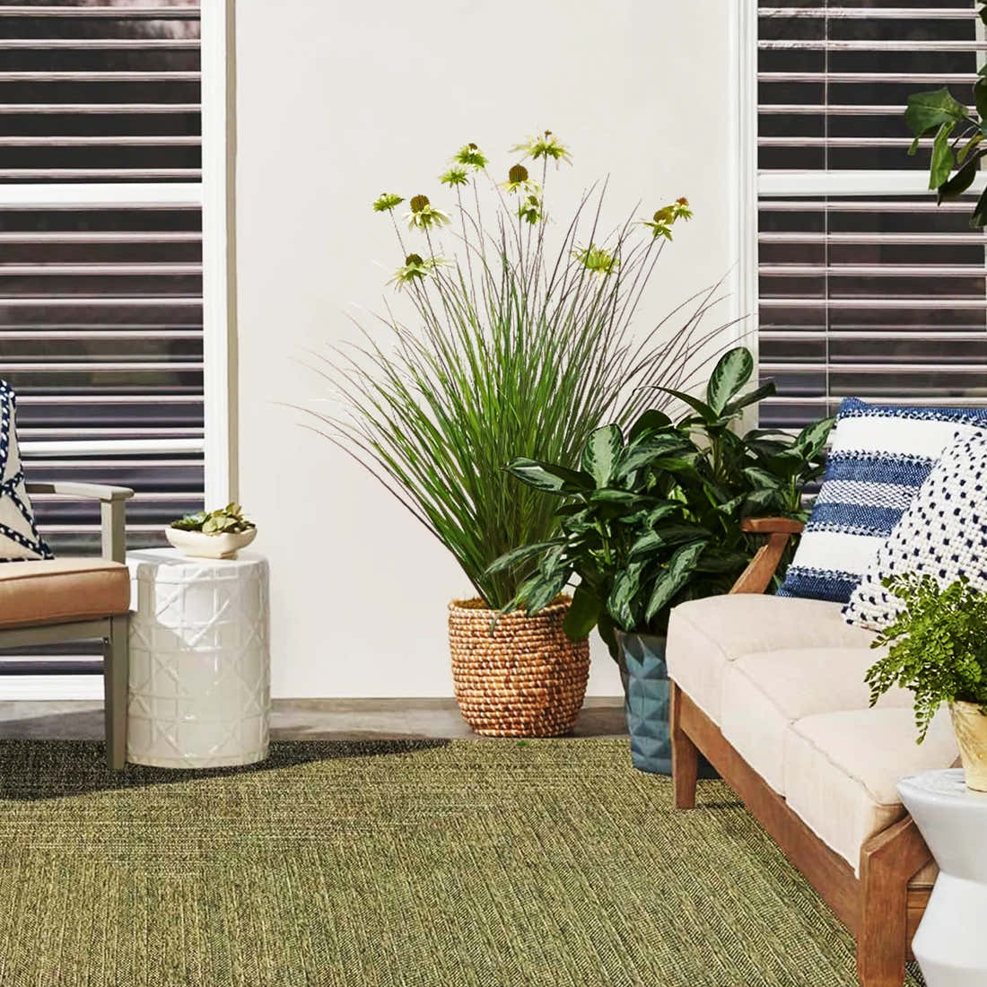 $1000+ Purchase Gift | Artificial 11-Head Chrysanthemum Spray 47"H
