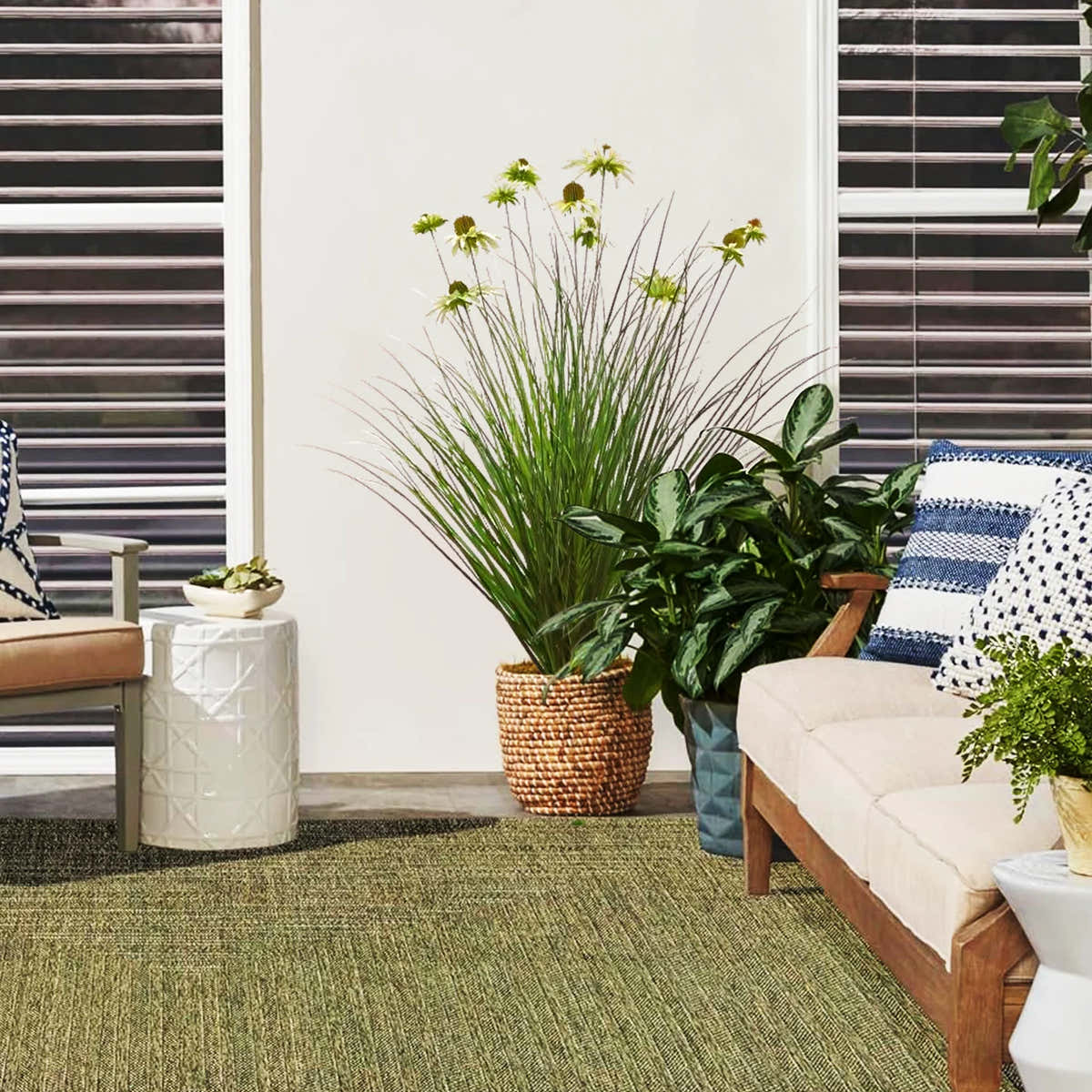 $1000+ Purchase Gift | Artificial 11-Head Chrysanthemum Spray 47"H
