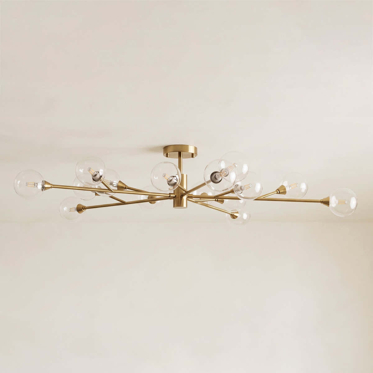 Apollo Glass Flush Mount 36" 47"