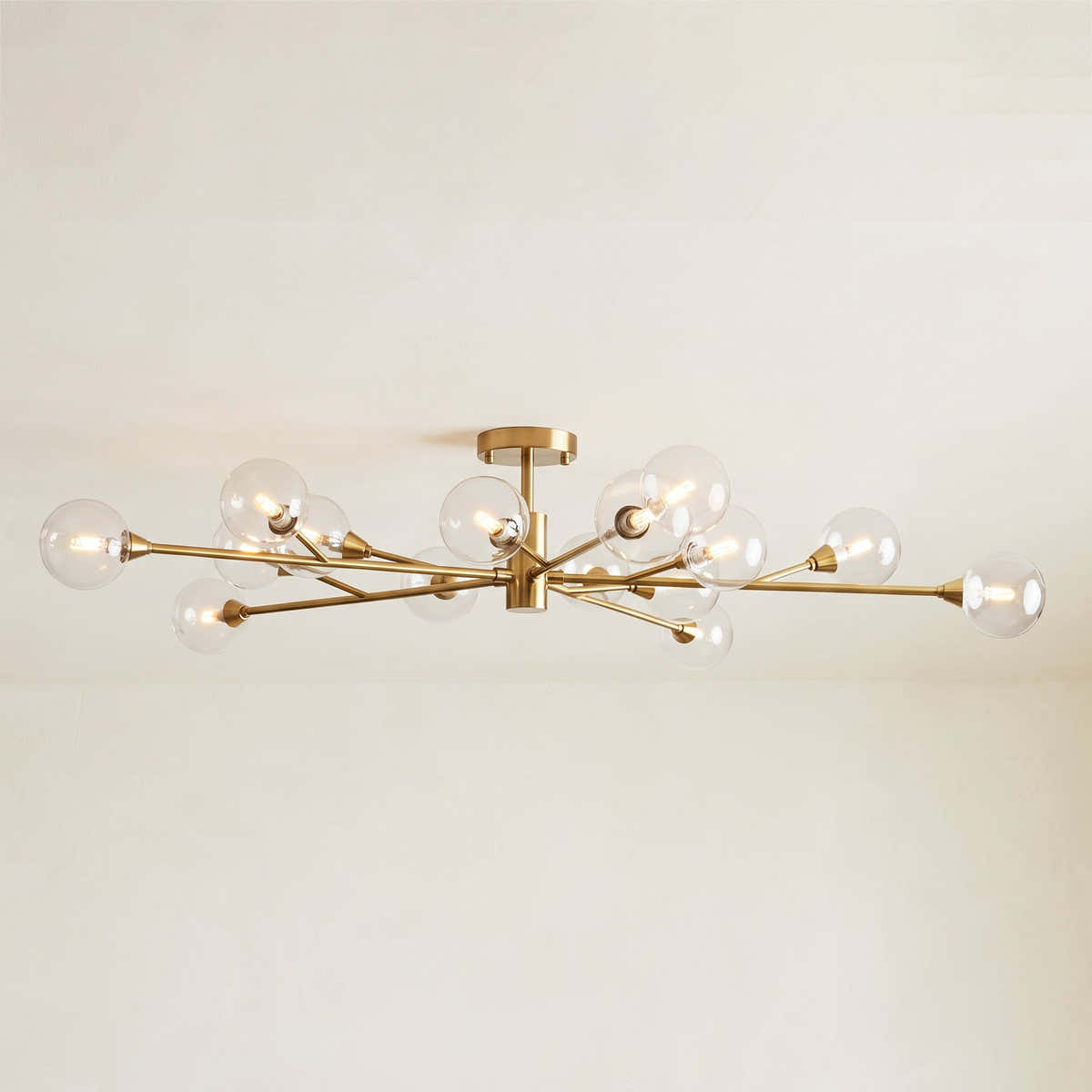 Apollo Glass Flush Mount 36" 47"