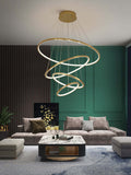 Custome Color Modern Bronze Multi Rings Chandelier